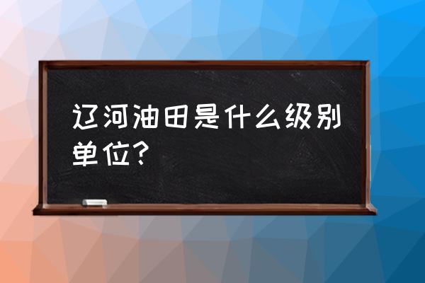 盘锦辽河油田儿科好吗 辽河油田是什么级别单位？