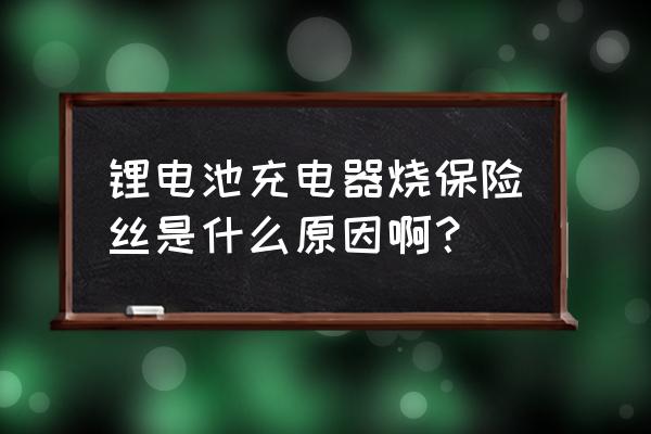 锂电池烧保险丝怎么办 锂电池充电器烧保险丝是什么原因啊？