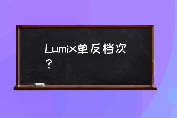 lumix可以接莱卡镜头吗 Lumix单反档次？