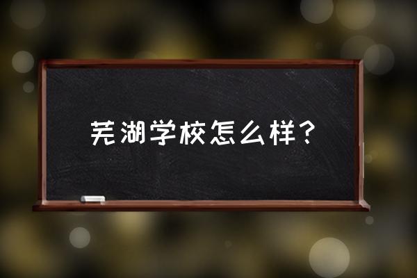 芜湖的教育水平怎么样 芜湖学校怎么样？