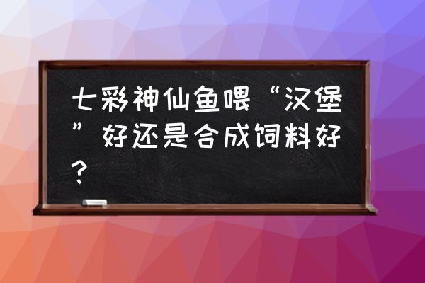 合成饲料和自拌料哪个好 七彩神仙鱼喂“汉堡”好还是合成饲料好？