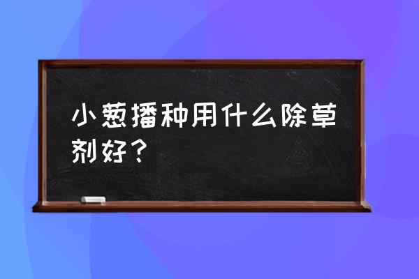 小葱播种后喷施哪种除草剂 小葱播种用什么除草剂好？