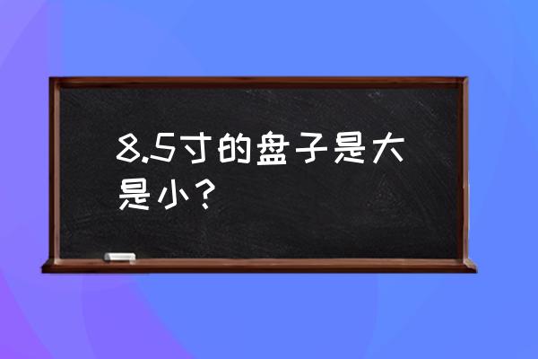 为什么酒店吃饭盘子那么大 8.5寸的盘子是大是小？