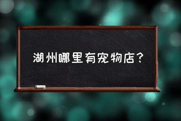 湖州安吉县哪里有正规狗场 湖州哪里有宠物店？