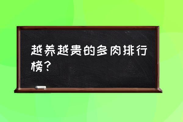 哪些多肉植物属于贵货 越养越贵的多肉排行榜？