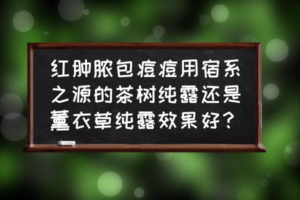 茶树纯露哪样的好啊 红肿脓包痘痘用宿系之源的茶树纯露还是薰衣草纯露效果好？