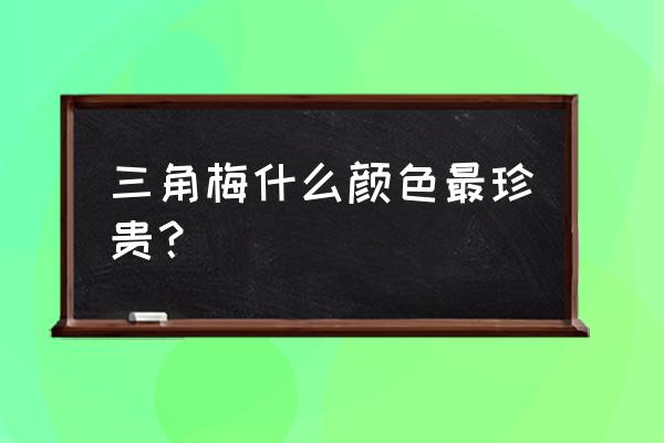 三角梅都有哪些颜色 三角梅什么颜色最珍贵？