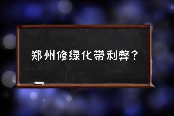 道路中间绿化带好吗 郑州修绿化带利弊？