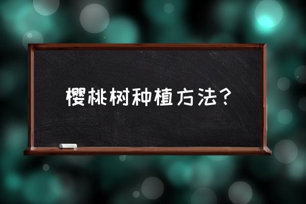 樱桃种子播种的方法 樱桃树种植方法？