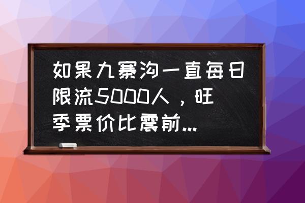 如何让景区淡季不淡旺季更旺 如果九寨沟一直每日限流5000人，旺季票价比震前涨1.5倍，淡季涨1倍，大家是愿意多花钱买轻松还是愿意挤挤不花太多钱呢？