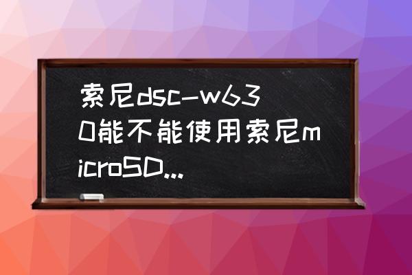 索尼dsc-w630复古数码相机卡片机 索尼dsc-w630能不能使用索尼microSDHC存储卡？