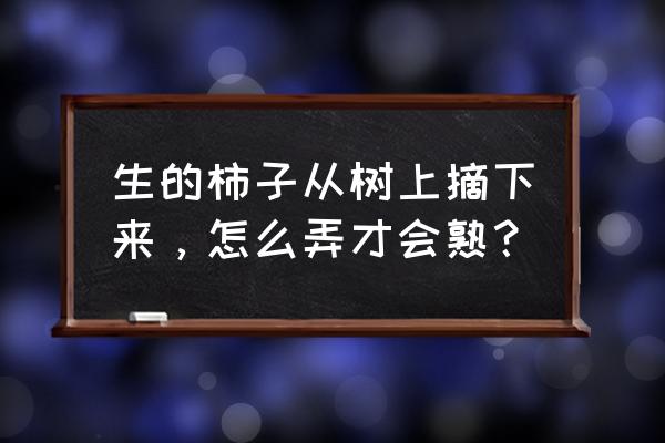 三种摘柿子的方法 生的柿子从树上摘下来，怎么弄才会熟？