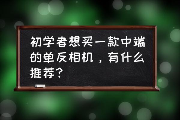 a6500相机怎么设置4k 初学者想买一款中端的单反相机，有什么推荐？