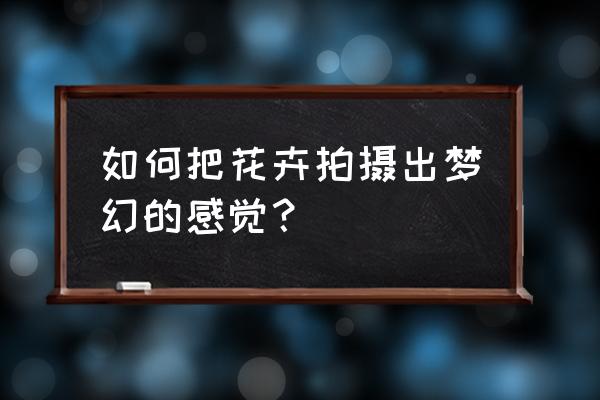 怎么拍摄花草最好 如何把花卉拍摄出梦幻的感觉？