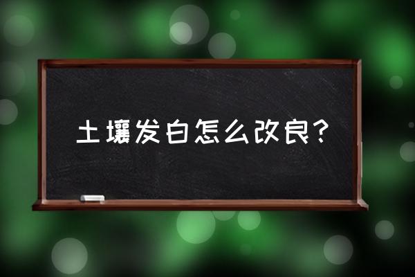 土壤严重酸化了怎么解决 土壤发白怎么改良？