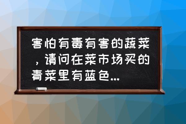 买蔬菜有什么技巧 害怕有毒有害的蔬菜，请问在菜市场买的青菜里有蓝色的颗粒，是什么？