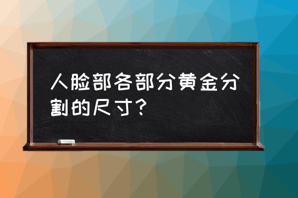 额头最佳尺寸在几厘米 人脸部各部分黄金分割的尺寸？