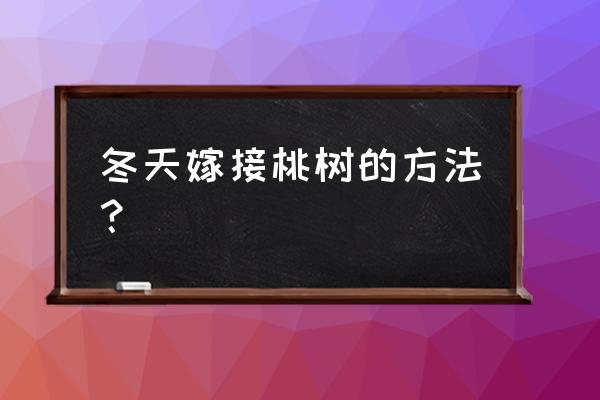 春天嫁接树有几种嫁接方法 冬天嫁接桃树的方法？