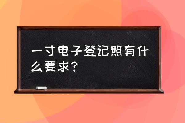 美国签证照片要求是什么尺寸 一寸电子登记照有什么要求？