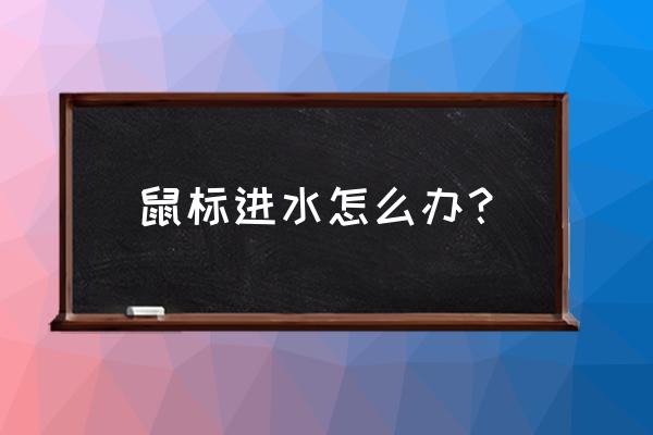 鼠标进水有一边用不了怎么办 鼠标进水怎么办？