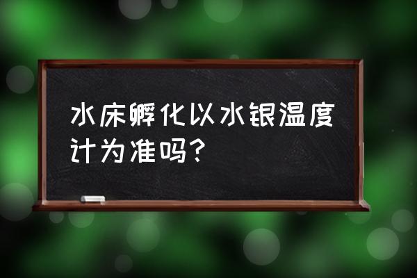 恒温水床哪个品牌好 水床孵化以水银温度计为准吗？