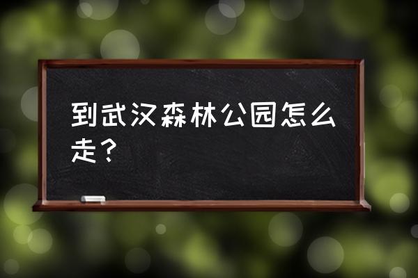 武汉森林公园从哪个门开车进入 到武汉森林公园怎么走？