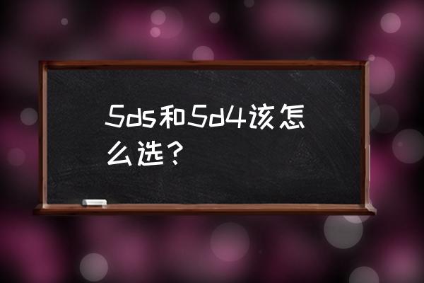 索尼电视机的验机方法 5ds和5d4该怎么选？