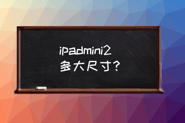 ipad mini1和mini2有什么区别 ipadmini2多大尺寸？