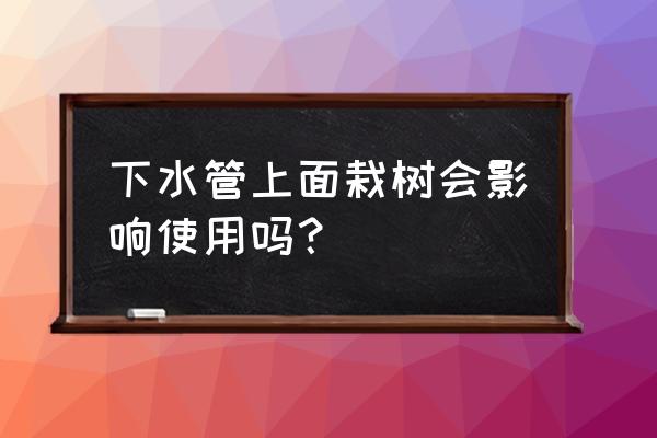 我的世界地下种树条件 下水管上面栽树会影响使用吗？