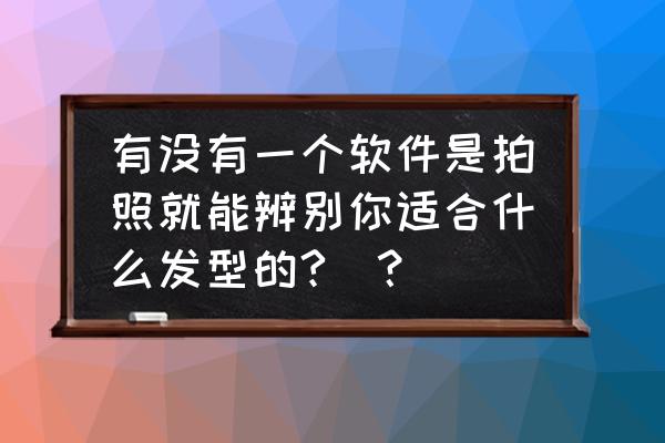 了解自己适合什么发型app 有没有一个软件是拍照就能辨别你适合什么发型的?_？