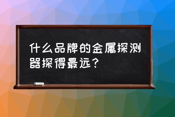 哪种金属探测器寻宝比较好 什么品牌的金属探测器探得最远? 哪种金属探测器寻宝比较好 什么品牌的金属探测器探得最远?